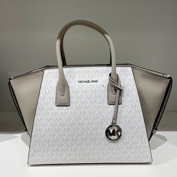 Michael Kors MK signature print Avril large bag satchel - Picture 1 of 7